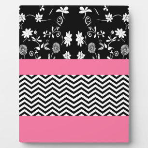 Plaque Photo chevron rose