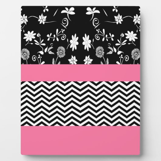 Plaque Photo chevron rose (Devant)