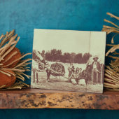 Plaque Photo Cheyenne Indians on the Move, 1878 (photo b/w) (Côté)