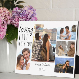 Plaque Photo Chic 5 Photo Collage Profiter de la vie avec vous