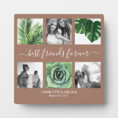 Plaque Photo Chic best friends mocha mousse photo collage (Devant)