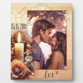 Plaque photo chic Boho romantique Fiançailles (Devant)