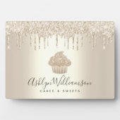 Plaque Photo Chic Gold Cupcake Parties scintillant Drivers Bake (Devant)