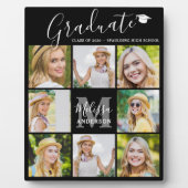 Plaque Photo Chic Graduate 8 Photo Collage noir Graduation (Devant)