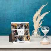 Plaque Photo Chic Monogramme Personnalisé Photos Collage Mère a (Insitu)