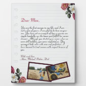 Plaque Photo Chic Personalized Love Letter Handwritten & Photo  (Devant)