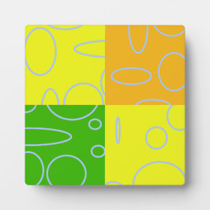 Plaque Photo Chic Quirky Moderne Abstraite Popcorn Boucles d'An
