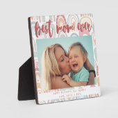 Plaque Photo Chic Rainbow Boho Photo Calligraphie Meilleure Mam (Recto)