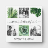 Plaque Photo Chic soeurs blanc photo collage (Devant)