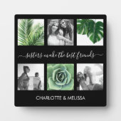 Plaque Photo Chic soeurs noir photo collage (Devant)