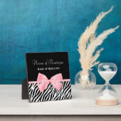 Plaque Photo Chic Zebra Print Boutique Light True Pink Ribbon (Insitu)