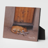 Plaque Photo Chien au repos (Côté)