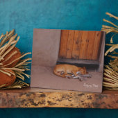 Plaque Photo Chien au repos (Côté)