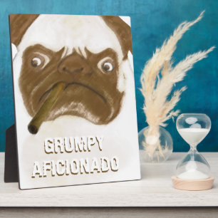 Plaque Photo Chien Bouledogue Personnalisé Grincheux AFICIONADO