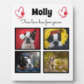 Plaque Photo Chien collage customisé 4 photos (Devant)