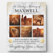 Plaque Photo Chien commémoratif en marbre moderne (Devant)