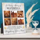 Plaque Photo Chien commémoratif en marbre moderne (Côté)