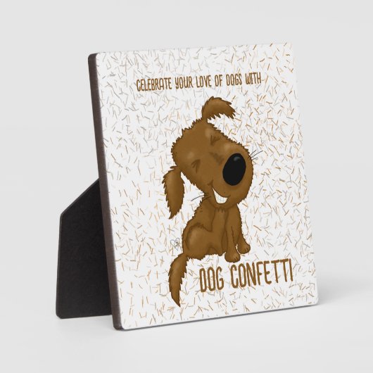 Plaque Photo Chien Confetti Chedding Chien (Recto)