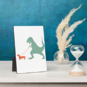 Plaque Photo Chien de chien Dinosaur Funny Wiener Dog (Côté)