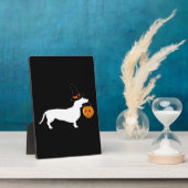 Plaque Photo (Chien de chien Halloween) (Côté)