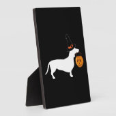 Plaque Photo (Chien de chien Halloween) (Côté)