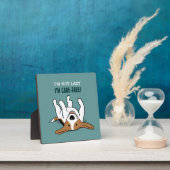 Plaque Photo Chien de dessin Beagle mignon avec texte personnal (Insitu)