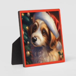 Plaque Photo Chien de Noël 2