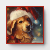 Plaque Photo Chien de Noël 4 (Devant)