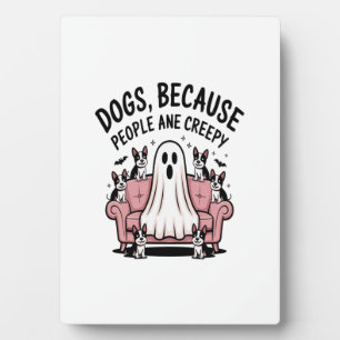 Plaque Photo Chien d'Halloween effrayant Fantôme effrayant