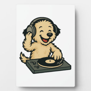 Plaque Photo Chien DJ mignon avec écouteurs � Cadeau amusant po
