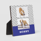 Plaque Photo Chien Empreinte de patte animal de compagnie 2 Pho (Recto)