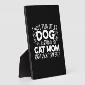 Plaque Photo Chien Et Chat Maman Fête Mère Meilleure Maman Jama (Côté)