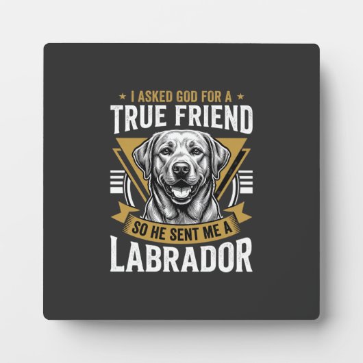 Plaque Photo Chien Labrador véritable ami (Devant)