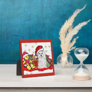 Plaque Photo Chien maltais