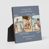 Plaque Photo Chien Papa Aimer Mots 3 Vertical Photo Collage (Recto)