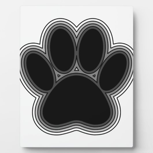 Plaque Photo Chien Paw Avec Plan (Devant)