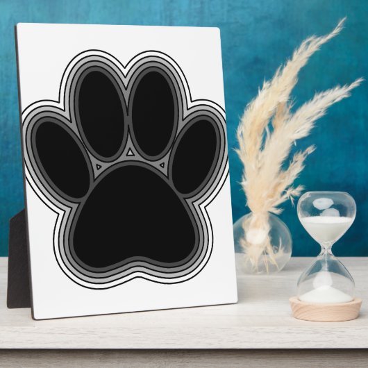 Plaque Photo Chien Paw Avec Plan (Côté)
