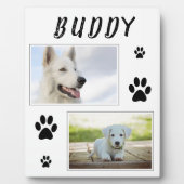 Plaque Photo Chien Pet 2 Photo Collage Empreinte de patte Keeps (Devant)