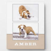 Plaque Photo Chien Pet 2 Photo Collage Keepsaké (Devant)