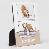 Plaque Photo Chien Pet 2 Photo Collage Keepsaké (Côté)
