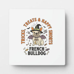 Plaque Photo Chien Trickster Halloween Bouledogue Français