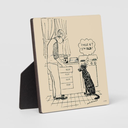 Plaque Photo Chien vieillissant (Recto)