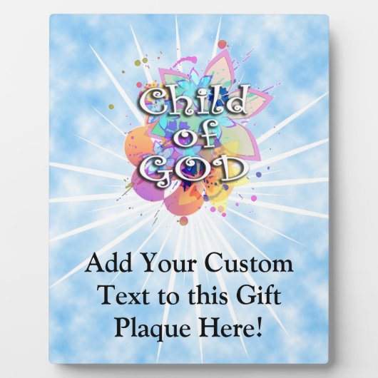 Plaque Photo Child of God (Devant)