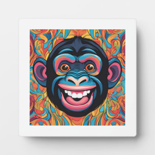 Plaque Photo Chimpanzé fou mignon