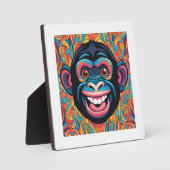 Plaque Photo Chimpanzé fou mignon (Recto)