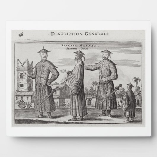 Plaque Photo Chinese Men, une description générale d'un compte (Devant)