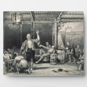 Plaque Photo Chinois fumeurs d'opium, de "China in a Series