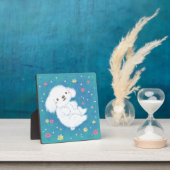 Plaque Photo Chiot Mignon avec Fleurs (Insitu)