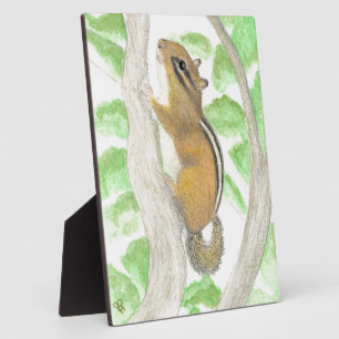 Plaque Photo Chipmunk dans l'arbre Apple