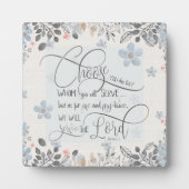 Plaque Photo Choisissez qui vous servira - Joshua 24:15 (Devant)